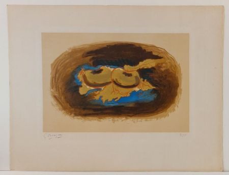 Литография Braque - Pommes et feuilles 