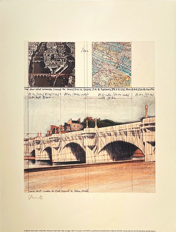 Литография Christo - Pont neuf, Paris
