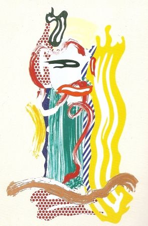 Сериграфия Lichtenstein - Portrait, Brushstrokes