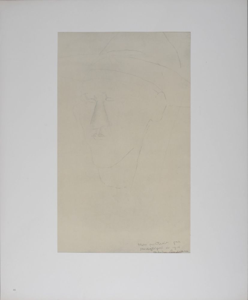 Литография Modigliani - Portrait de Blaise Cendrars