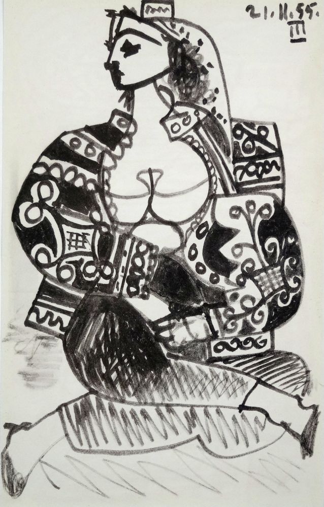 Литография Picasso - Portrait de femme