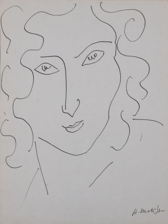 Литография Matisse - Portrait de femme, 1947