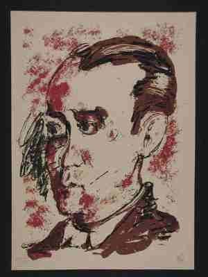 Сериграфия Lüpertz - Portrait de Lorca