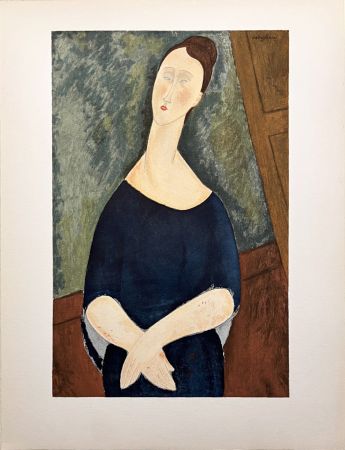 Трафарет Modigliani - PORTRAIT DE LUNIA ou MADONE EN BLEU (1918)