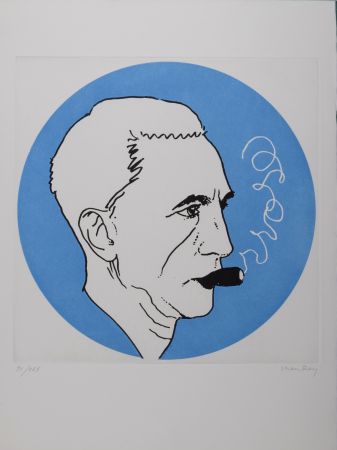 Гравюра Ray - Portrait de Marcel Duchamp, 1971 - Hand-signed