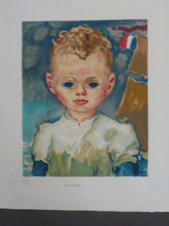 Литография Van Dongen - Portrait d'enfant