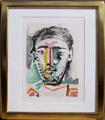 Литография Picasso - Portrait d'Homme