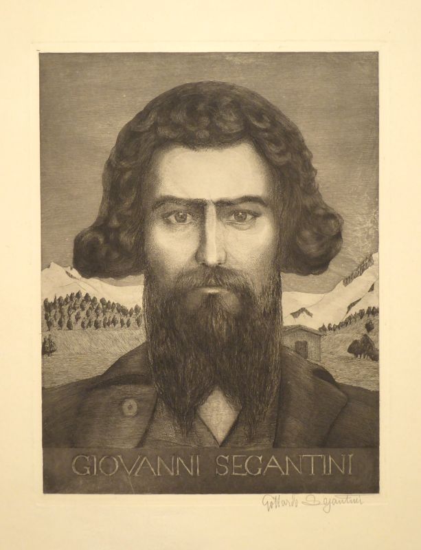 Гравюра Segantini - Portrait Giovanni Segantini