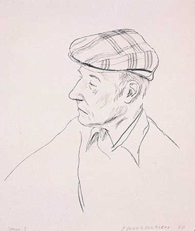 Литография Hockney - PORTRAIT OF BURROUGHS