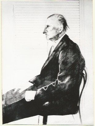 Литография Hockney - Portrait of Felix Mann