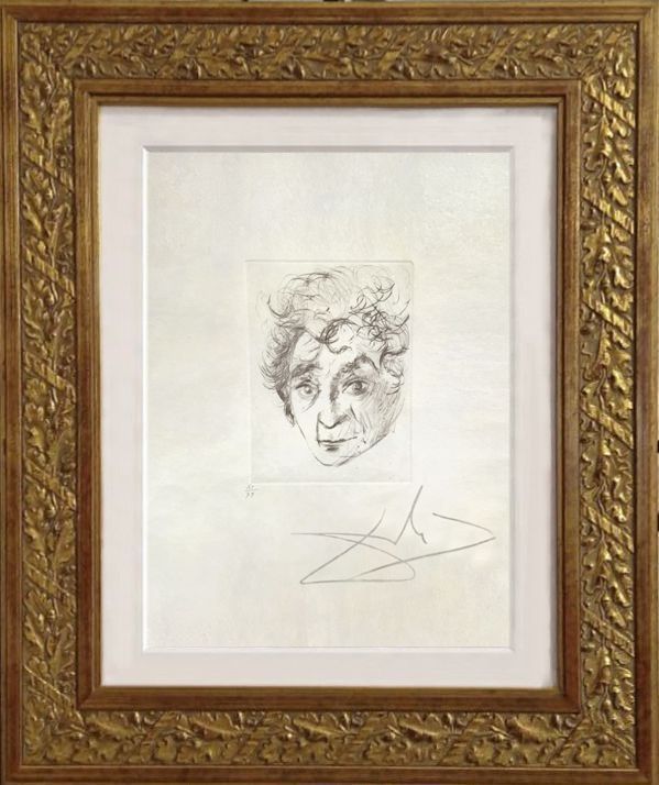 Гравюра Сухой Иглой Dali - Portrait of Mar Chagall