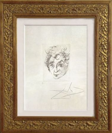 Гравюра Сухой Иглой Dali - Portrait of Mar Chagall