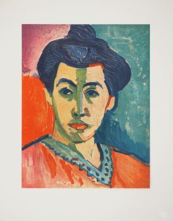 Литография Matisse - Portrait à la raie verte