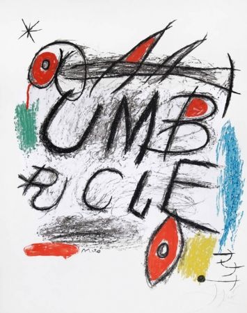 Литография Miró - Poster for the film ‘Umbracle,’ 1973