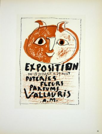 Литография Picasso (After) - Poteries Fleurs  Parfums  Vallauris 1958