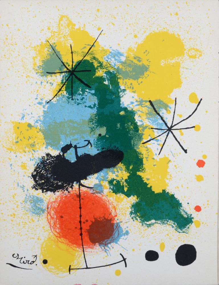 Литография Miró - Pour Fernand Mourlot, 1964.