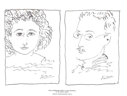 Литография Picasso - Pour La Rehabilitation de Ethel et Julius Rosenberg  et de Morton Sobel