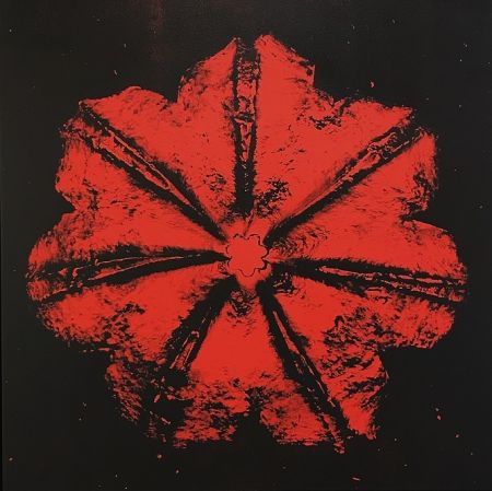 Сериграфия Robierb - Power Flower N-1 (Red on Black)