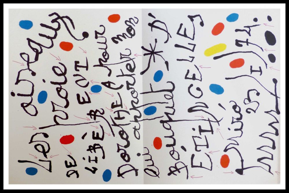 Литография Miró - Poème pour Dorothea Tanning 