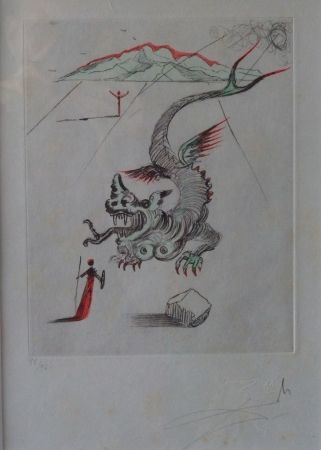 Офорт Dali - Poèmes de Mao Tse-Toung : Le Dragon 