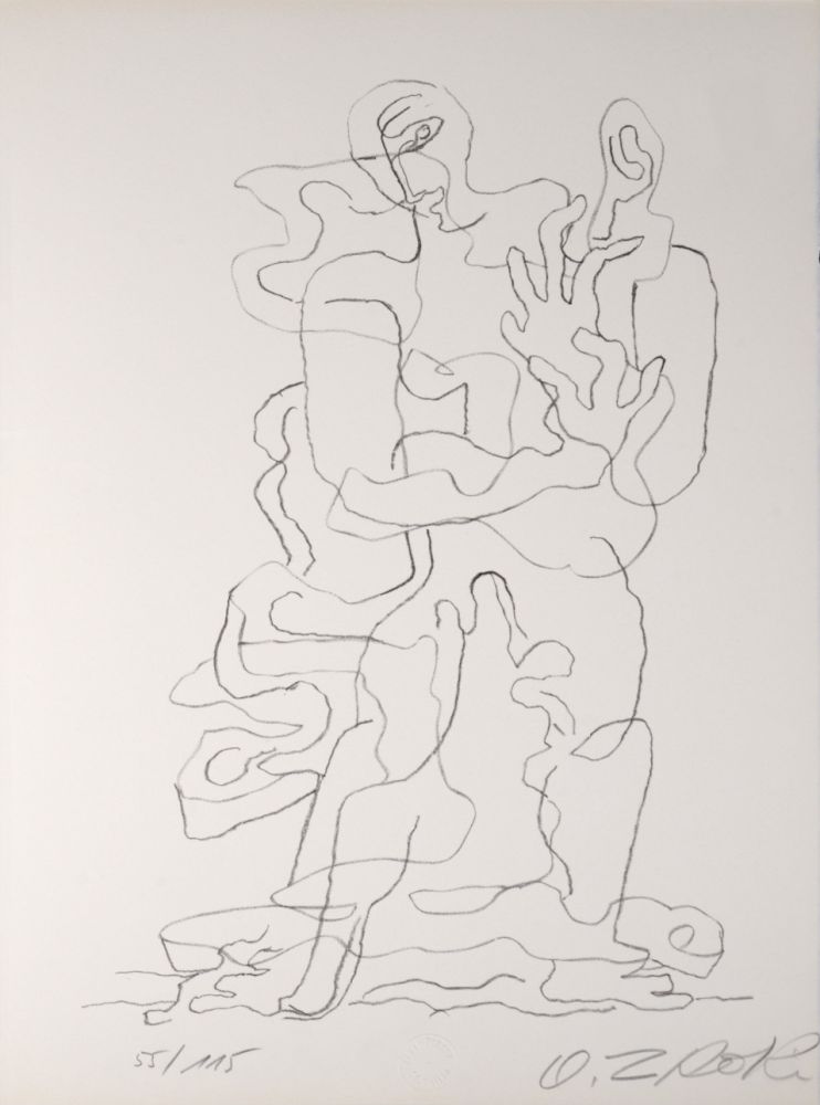 Литография Zadkine - Prends, 1965 - Hand-signed