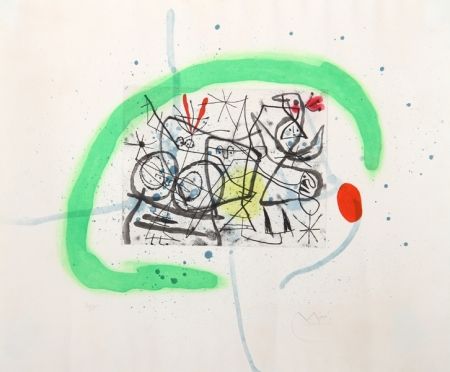 Акватинта Miró - Preparatifs d'Oiseau IV