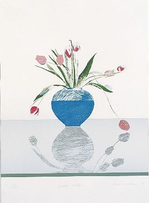 Литография Hockney - Pretty Tulips