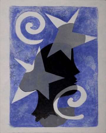 Литография Braque - Profil, 1963 - Scarce!