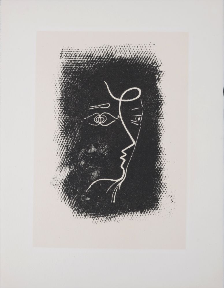 Литография Braque - Profil de femme, 1972