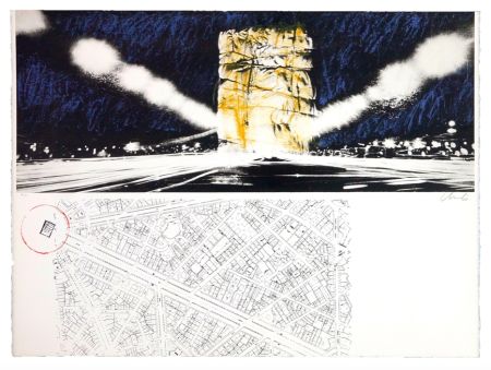 Литография Christo - Project for the Arc de Triomphe, Paris, 1970 