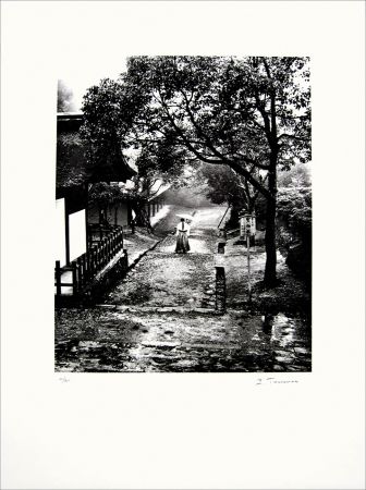 Литография Tourenne - Promenade dans la brume - Japon
