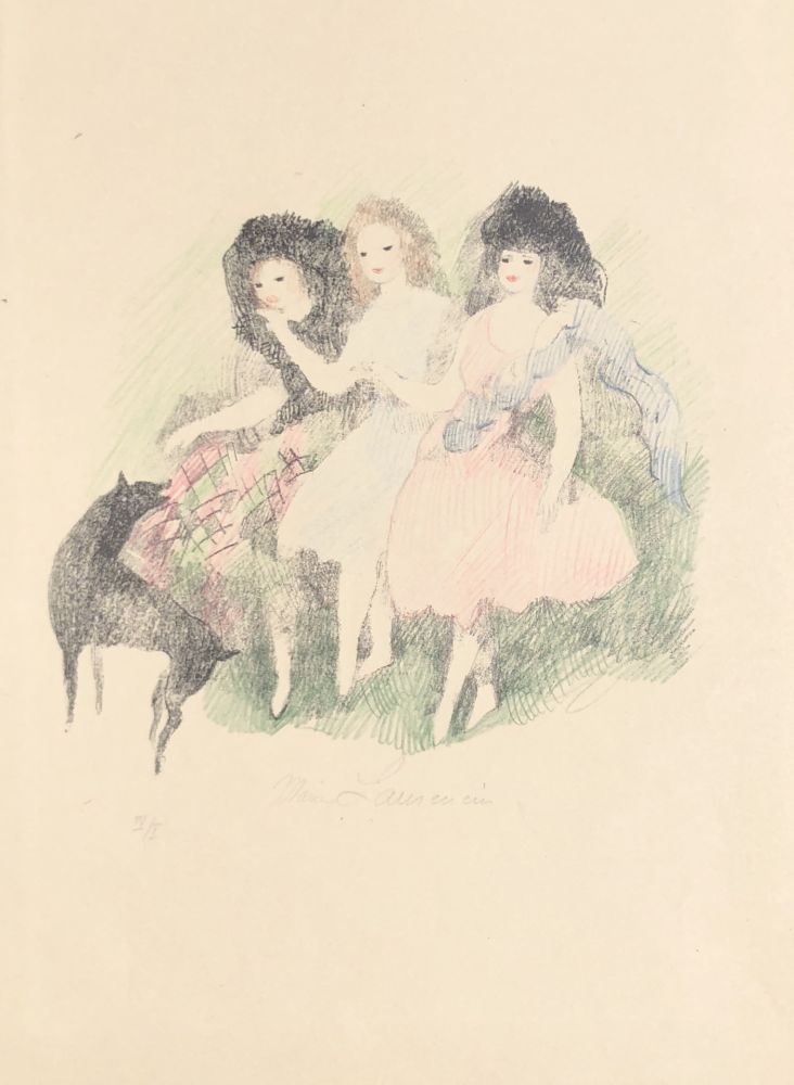Литография Laurencin - Promenade (Les Soeurs Brontë filles du vent)