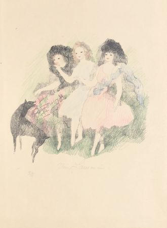 Литография Laurencin - Promenade (Les Soeurs Brontë filles du vent)