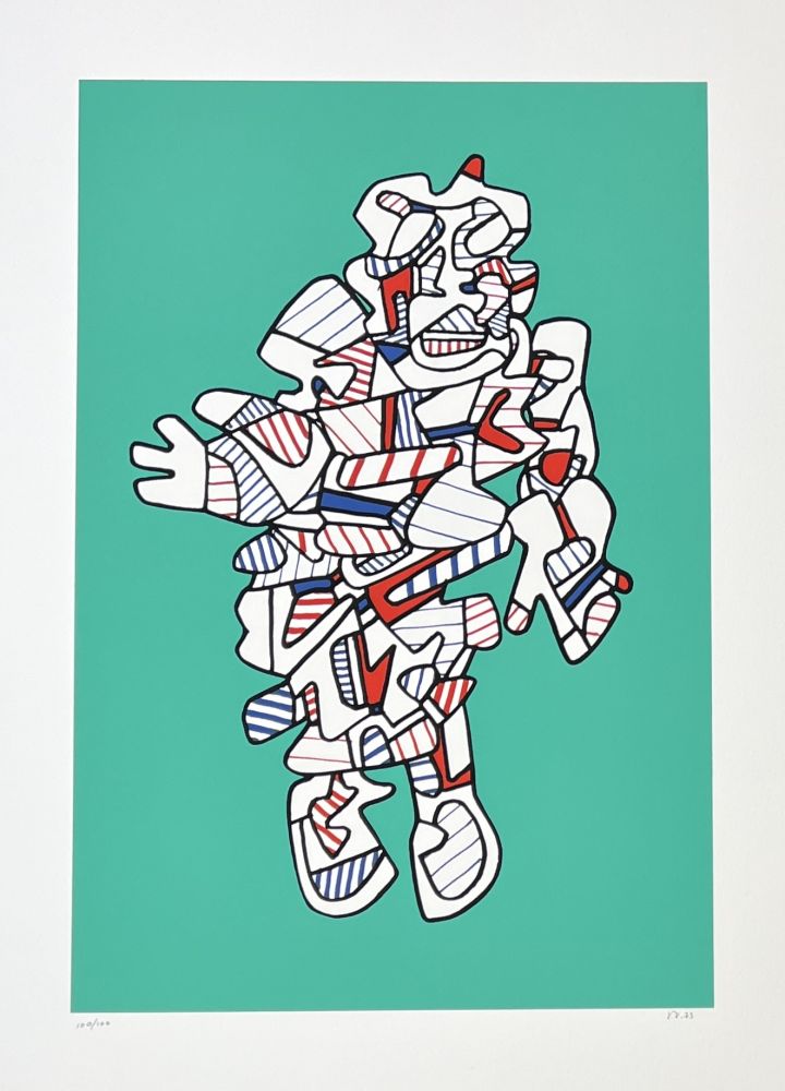 Сериграфия Dubuffet - Protestator, from Présences fugaces series