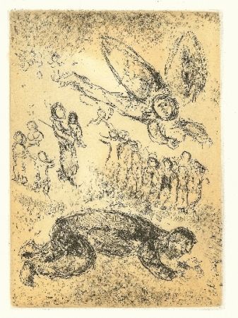 Гравюра Сухой Иглой Chagall - Psaumes de David 2 