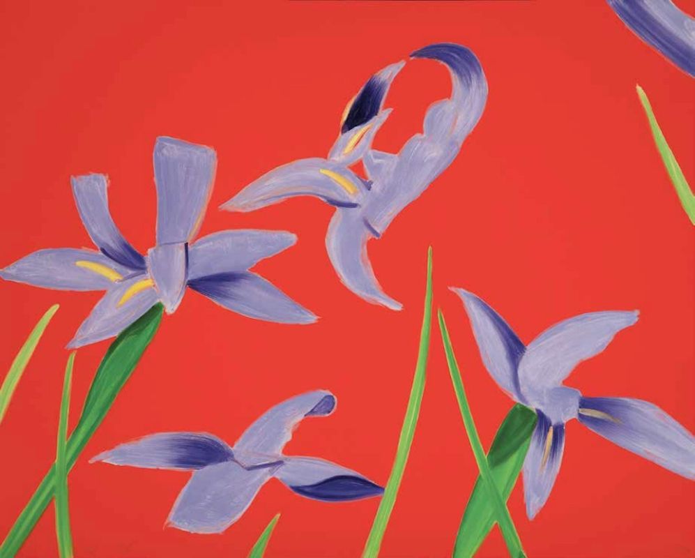 Нет Никаких Технических Katz - Purple Irises on Red