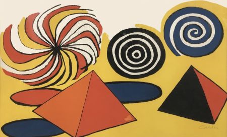 Литография Calder - Pyramids & Spirales de Couleurs