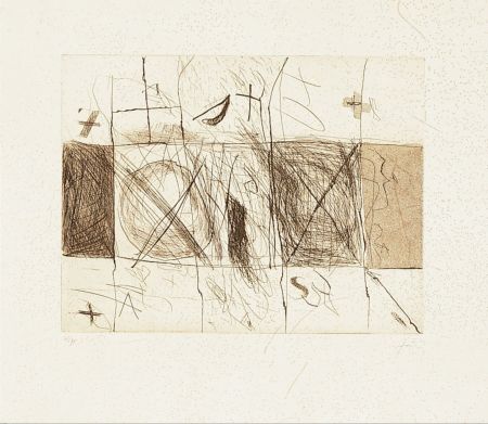Гравюра Tàpies - Quadrats i grafismes