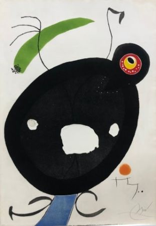 Офорт И Аквитанта Miró - Quatre Colors acarien El Mon IV