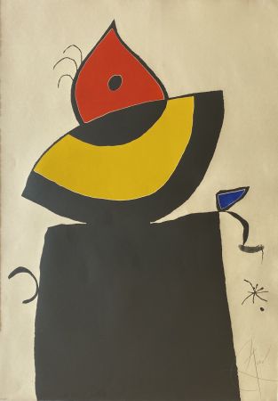 Офорт И Аквитанта Miró - Quatre Colors Aparien El Mon V (Four Colors will Beat the World V)