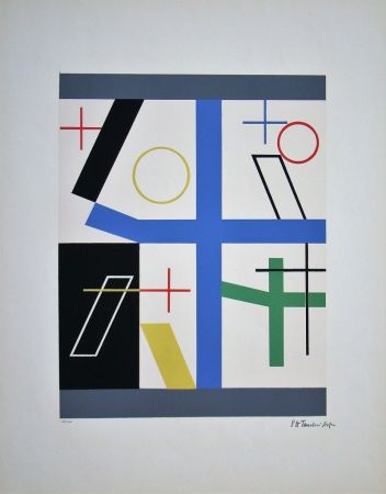 Сериграфия Taeuber-Arp - Quatre espaces à croix brisée