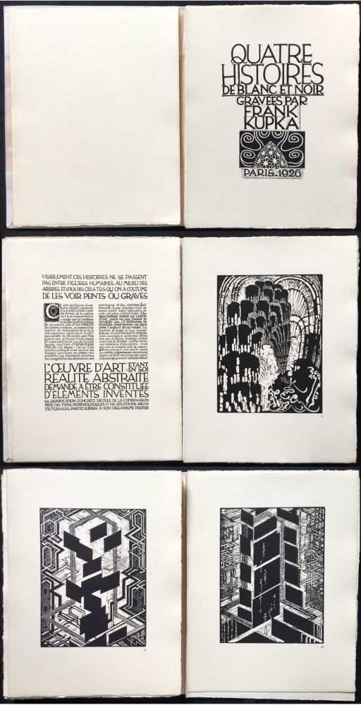 Иллюстрированная Книга Kupka - Quatre histoires de blanc et de noir (1926).