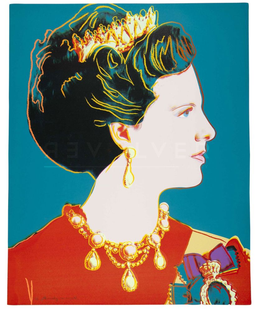 Сериграфия Warhol - Queen Margrethe II of Denmark 343 by Andy Warhol