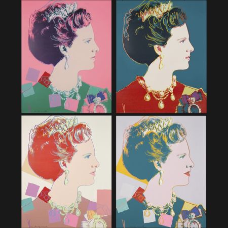 Сериграфия Warhol - Queen Margrethe II Of Denmark Complete Portfolio (Reigning Queens)