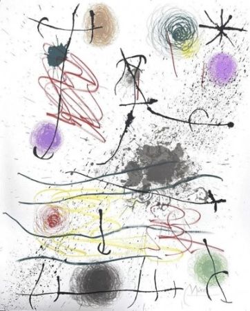 Литография Miró - Quelques Fleurs IV