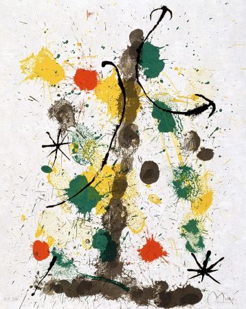 Литография Miró - Quelques fleurs pour des amis