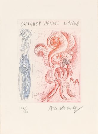 Офорт Alechinsky - Quelques vieilles lignes I