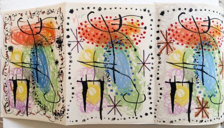 Иллюстрированная Книга Miró - R. Cazelles. LA RAME ET LA ROUE. Lithographie de Joan Miro signée et numérotée (1960)