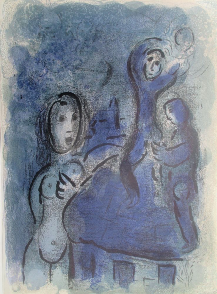 Литография Chagall - Rahab et les Espions de Jericho/ Rahab and the spies of Jericho