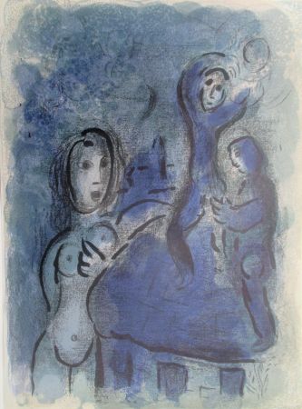 Литография Chagall - Rahab et les Espions de Jericho/ Rahab and the spies of Jericho